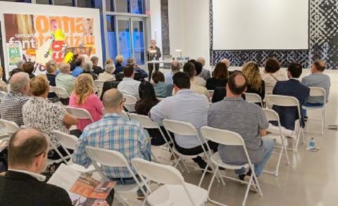 Attendees at the gallery